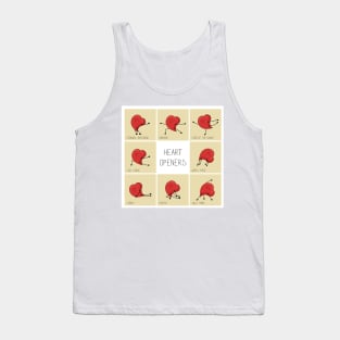 Cute heart character doing yoga Tank Top